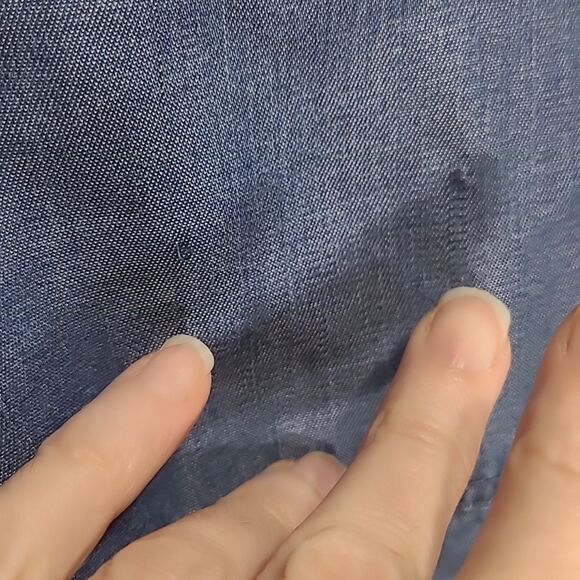 Nwt Wash Lab Lyocell Jean Blue Top Small - Picture 4 of 10